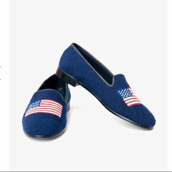 By Paige Shoes - American Flag Needlepoint Shoes By Paige